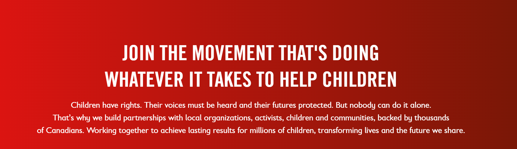 Whatever it takes - Save the Children Canada