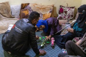 Jihad working with landmine survivors from Yemen