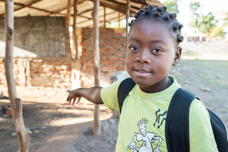 Miranda's classroom was destroyed when cyclone Idai hit