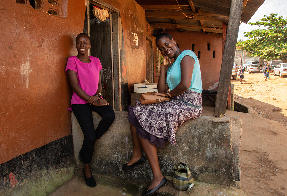 Aminata (age 18) and Ramatu (age 23) are two of Save the Children's Youth Champions in Murray Town, Freetown