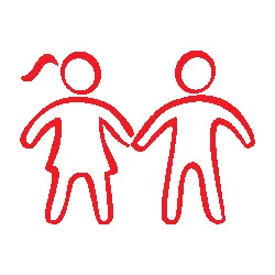 An icon of two children holding hands, representing Legacy Giving section